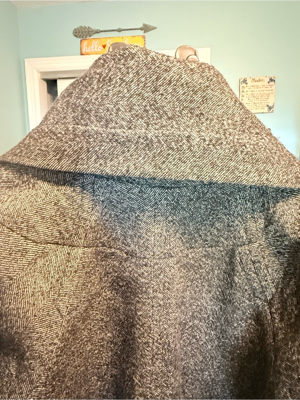 Yigal Azrouel Womems  Grey Button-Front Pea Coat - Picture 6 of 14